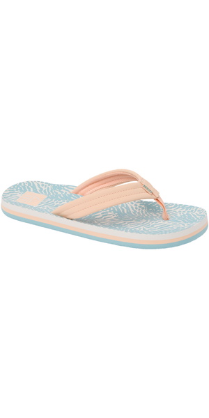 2026 Reef Junior Ahi Flip Flops CJ8776 - Peach / Blue Animal